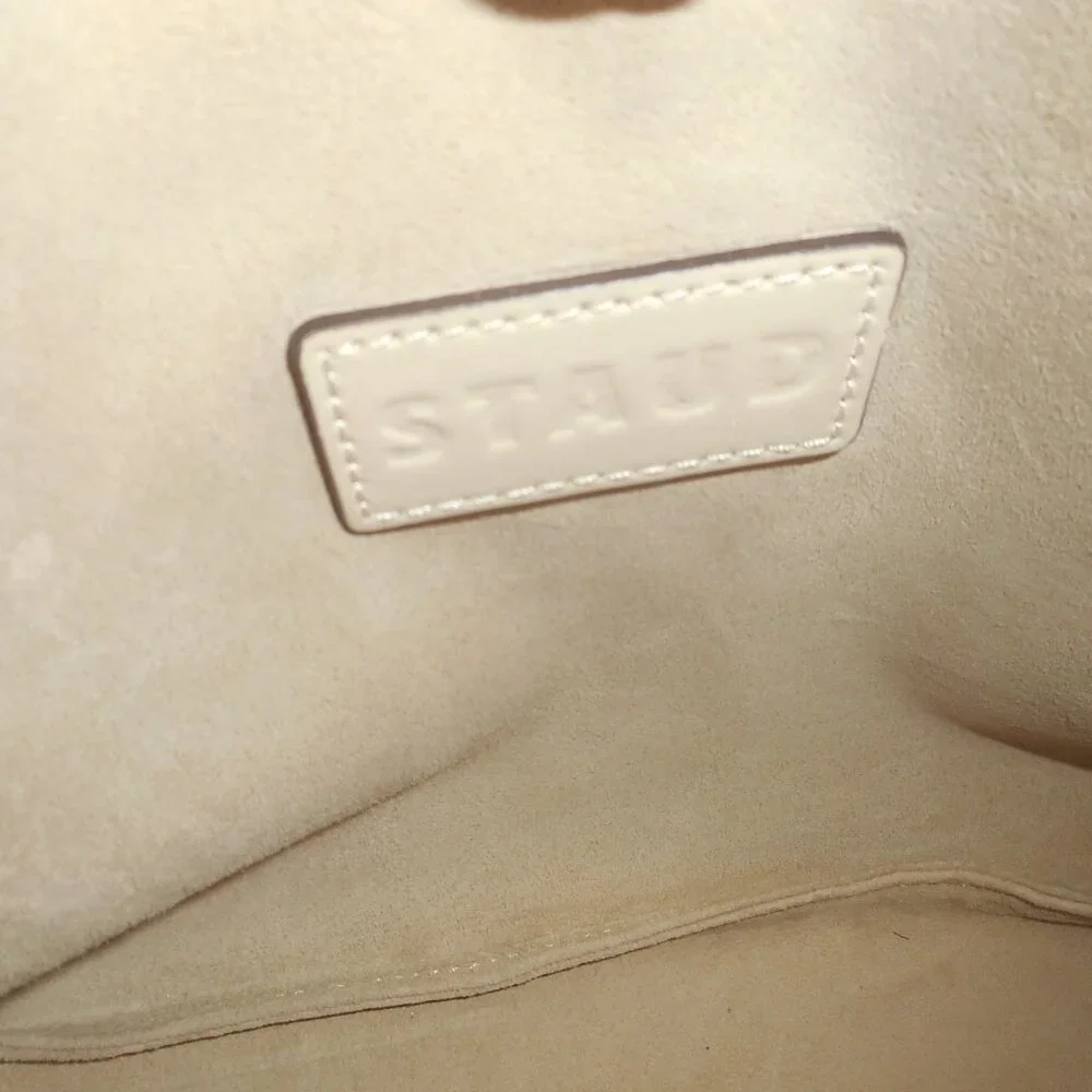 NWT cream Leather clutch makeup bag by STAUD - Picture 5 of 5
